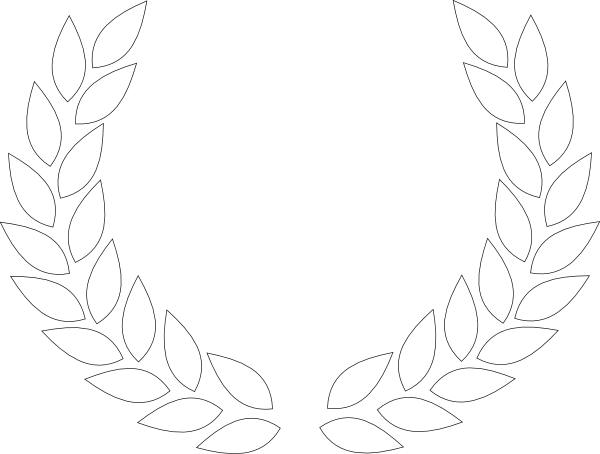 White Laurel Wreath Vector (600x454)