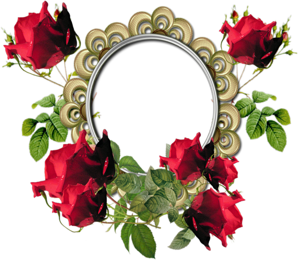 Red Flower Frame Png Photos Png Mart - Rose Flower Frames Png (1280x1280)