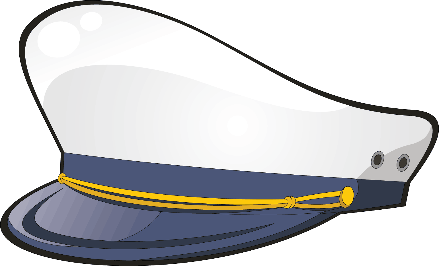 Sailor Cap Hat Clip Art - Free Captain Hat Vector (1542x935)