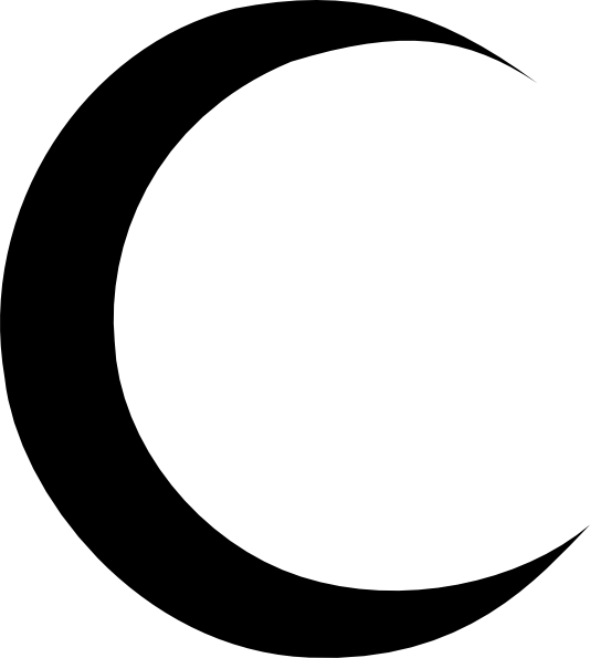 Crescent - Black Crescent Moon (534x595)