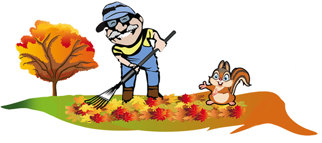 Fall Cleanup Service - Cartoon (644x286)