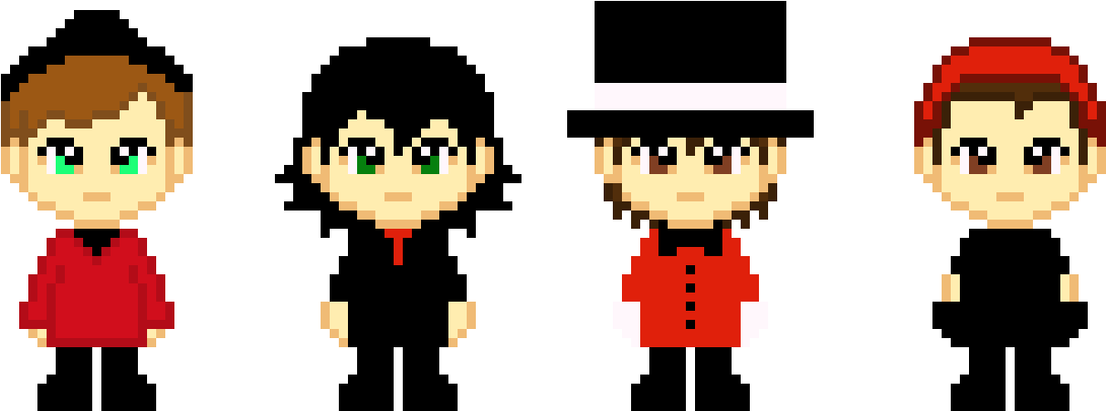Emo Quartet - Pixel Art (1400x620)