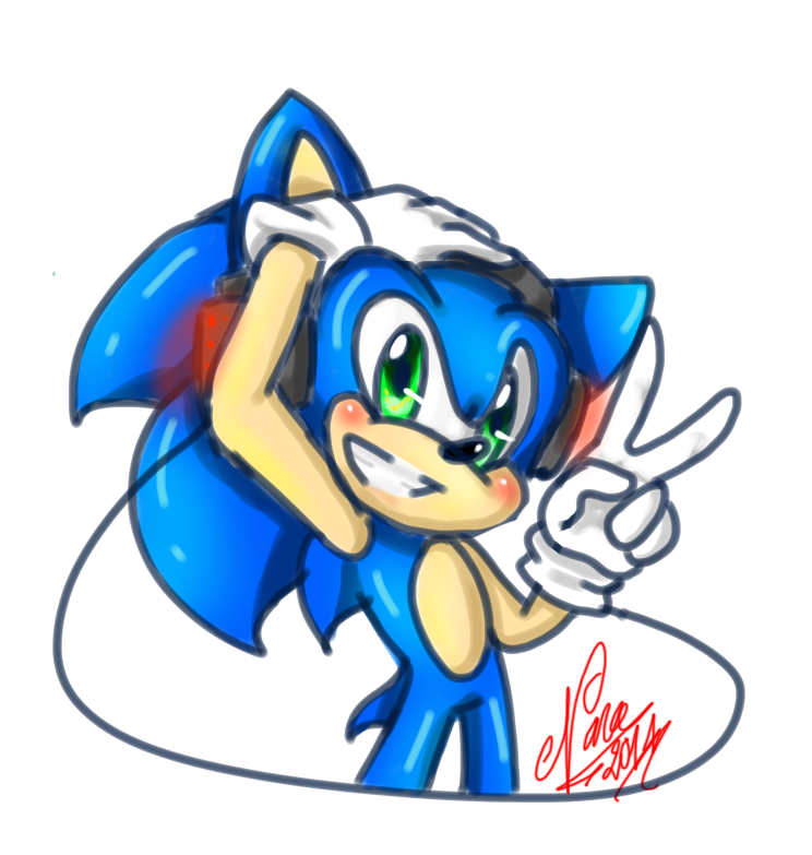 Dj Sonic By Naromiji - Cartoon (822x839)