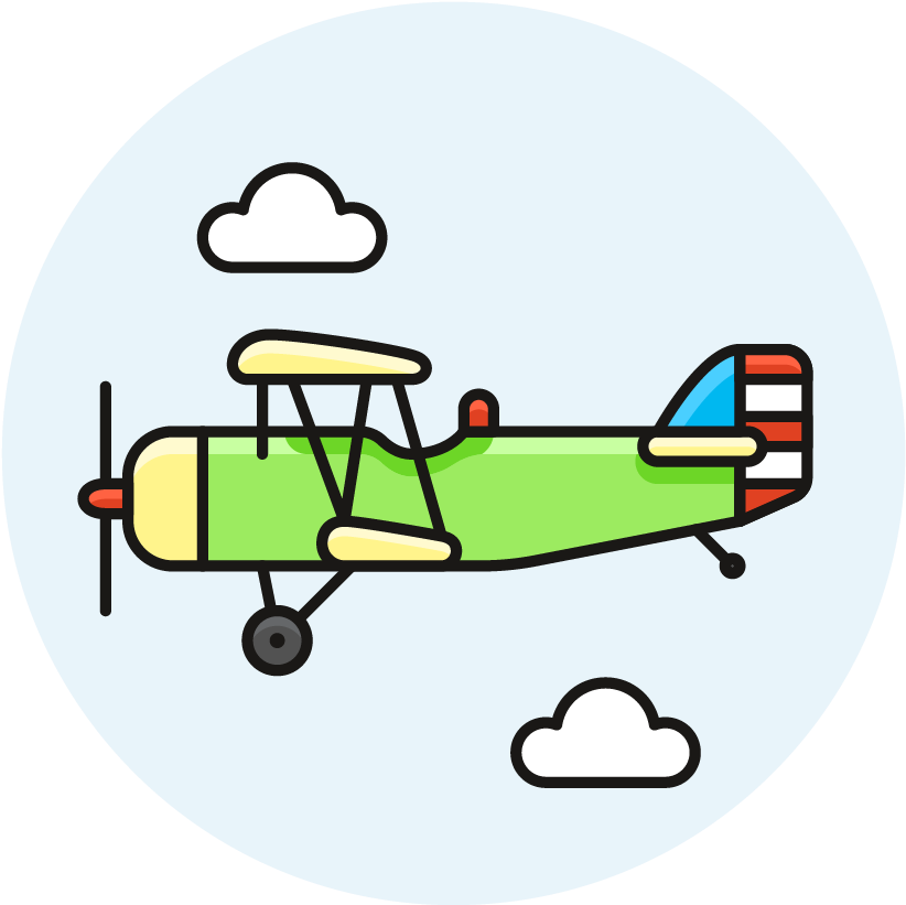 14 Propeller Plane - Cartoon (2362x2362)