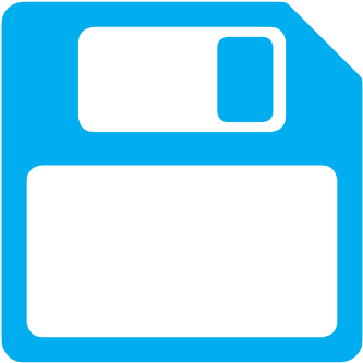 Guardar - Save Icon In Blue (396x512)