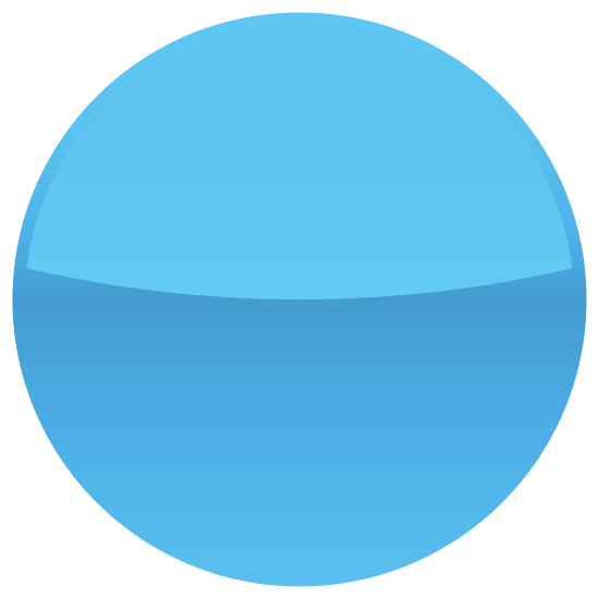 Glossy Blue Button Png - Circle (550x550)