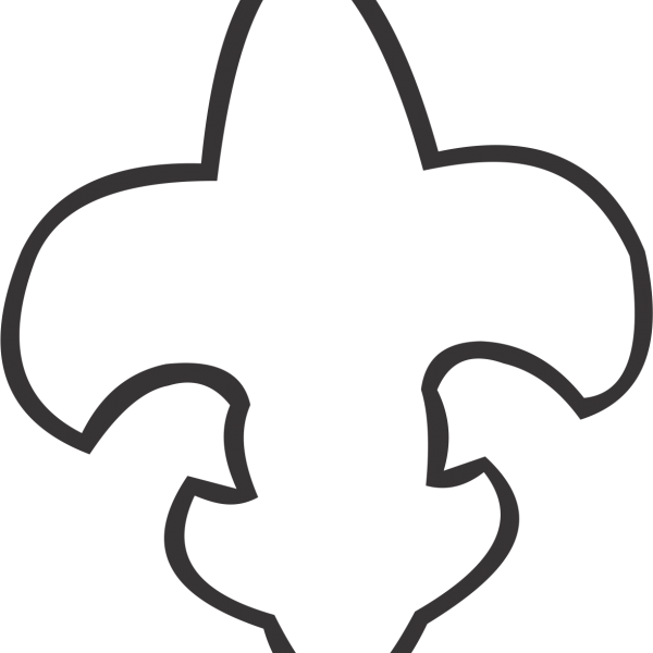 Fleur De Lis - Cross (600x600)