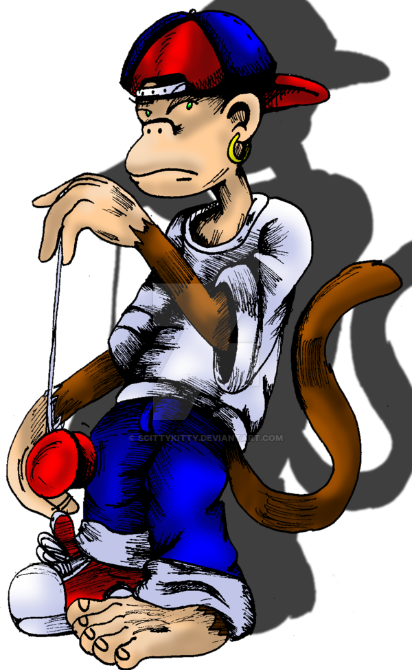 Spank The Monkey Boy By Scittykitty - Cartoon (600x975)