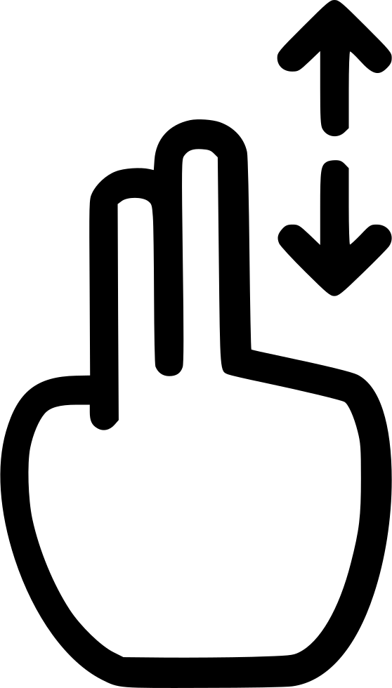 Two Finger Drag Up Or Down Comments - Finger (558x980)
