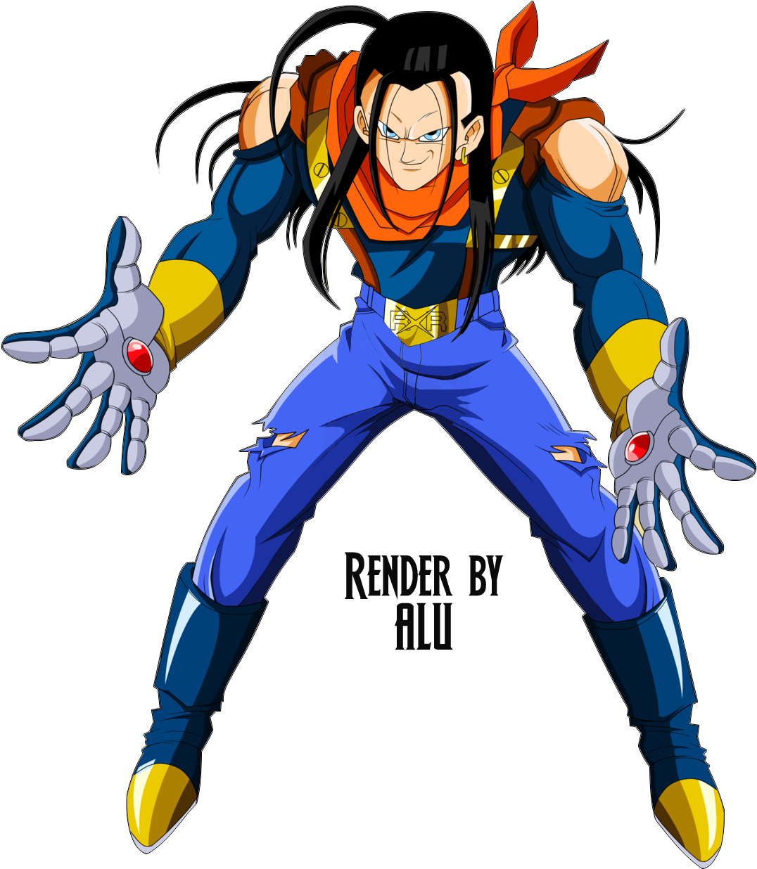 Super Android - Dragon Ball Gt Super Androide 17 (1145x1297)