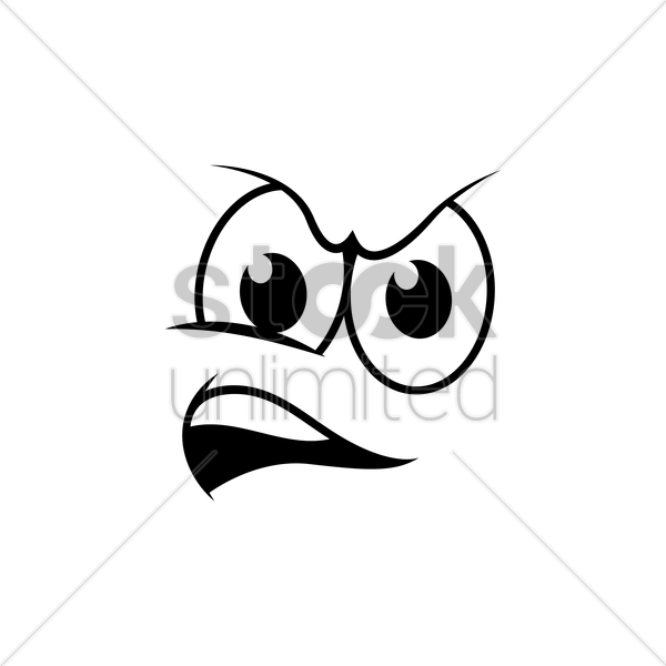 Angry Expression Vector Image - Angry Expression Vector Image (600x600)