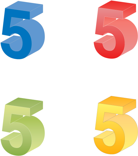 Numbers 5 - Red (640x640)