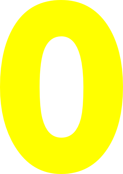 Yellow Zero Clip Art - Yellow Zero (420x595)