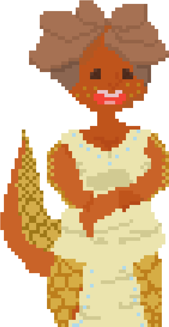 Pangolin Lady - Cartoon (1200x1200)