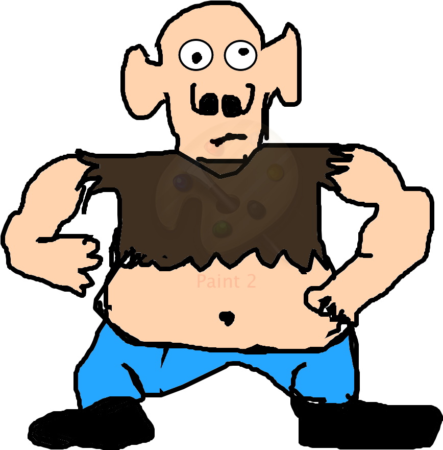 Evil Pig Farmer - Cartoon (1280x1024)