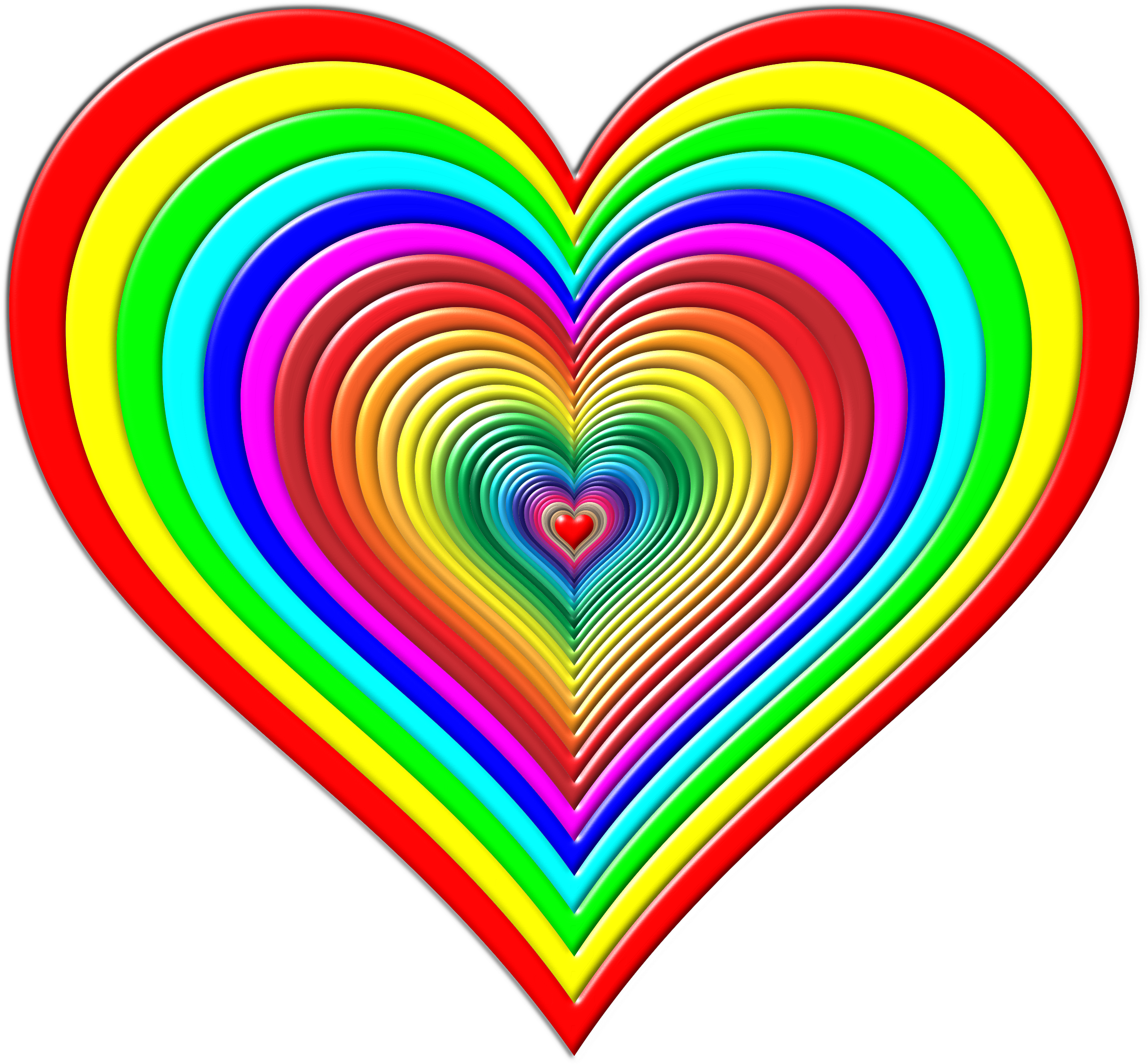 Big Image - Small Rainbow Hearts (2400x2223)