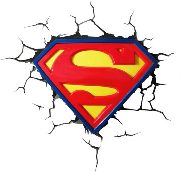 Superman Logo 3d Light - Superman Logo 3d Light (600x600)