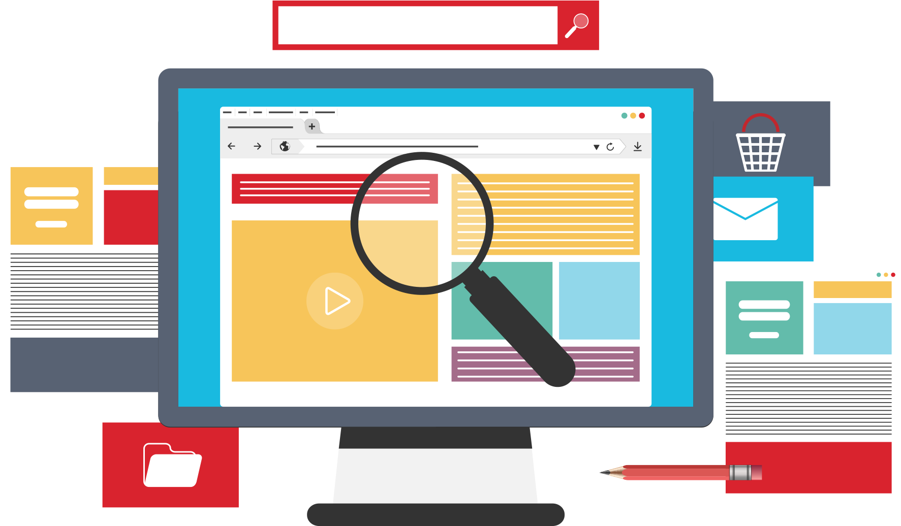 Web Development Web Design Vector Computer Element - Web Design (2000x2000)