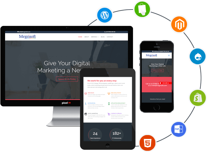 Elegant Responsive And Adaptive Web Designs - Iphone (750x520)
