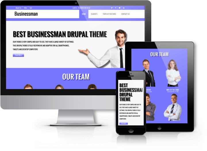 Free Corporate Drupal Theme - Businessman Corporate Drupal Theme Free (800x600)