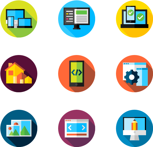 Responsive Design - Flat Icons (600x564)