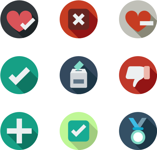 Color Circles Rating And Validation - Circle Flat Icon (600x564)
