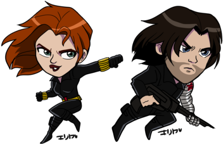 Drawing Black Widow - Superhero (500x357)