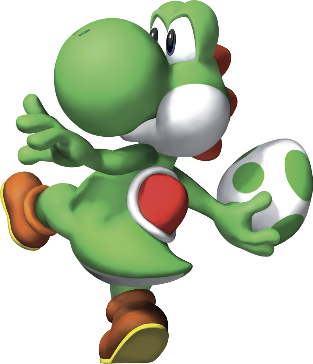Characters - Yoshi Throwing Egg Png (1028x1196)