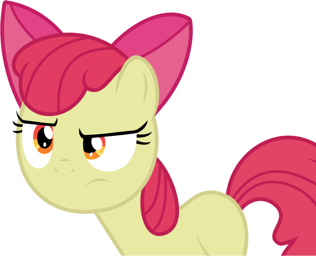 Applebloom Vector Scared - Discorded Applebloom (1024x847)