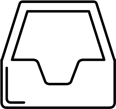 Tray Or Drawer Outlined Container Vector - Tray (400x399)