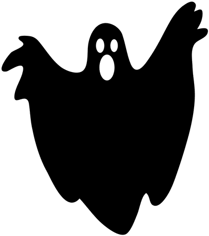 Black Ghost Silhouette - Ghost Silhouette (512x512)