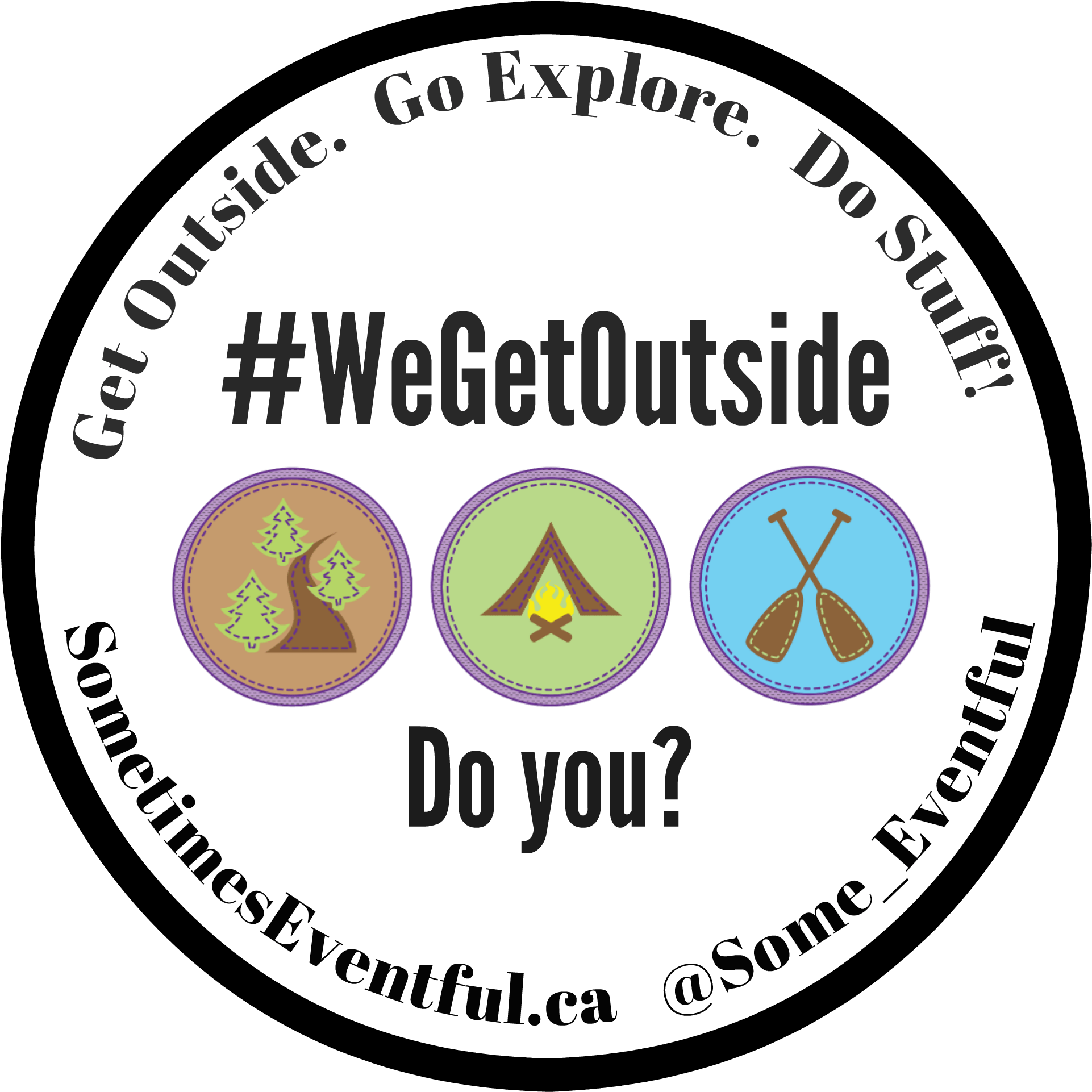 #wegetoutside Do You Black Circle - Circle (2000x2000)