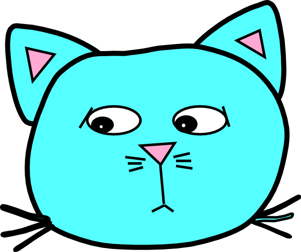 Sad Clip Art Cat (600x503)