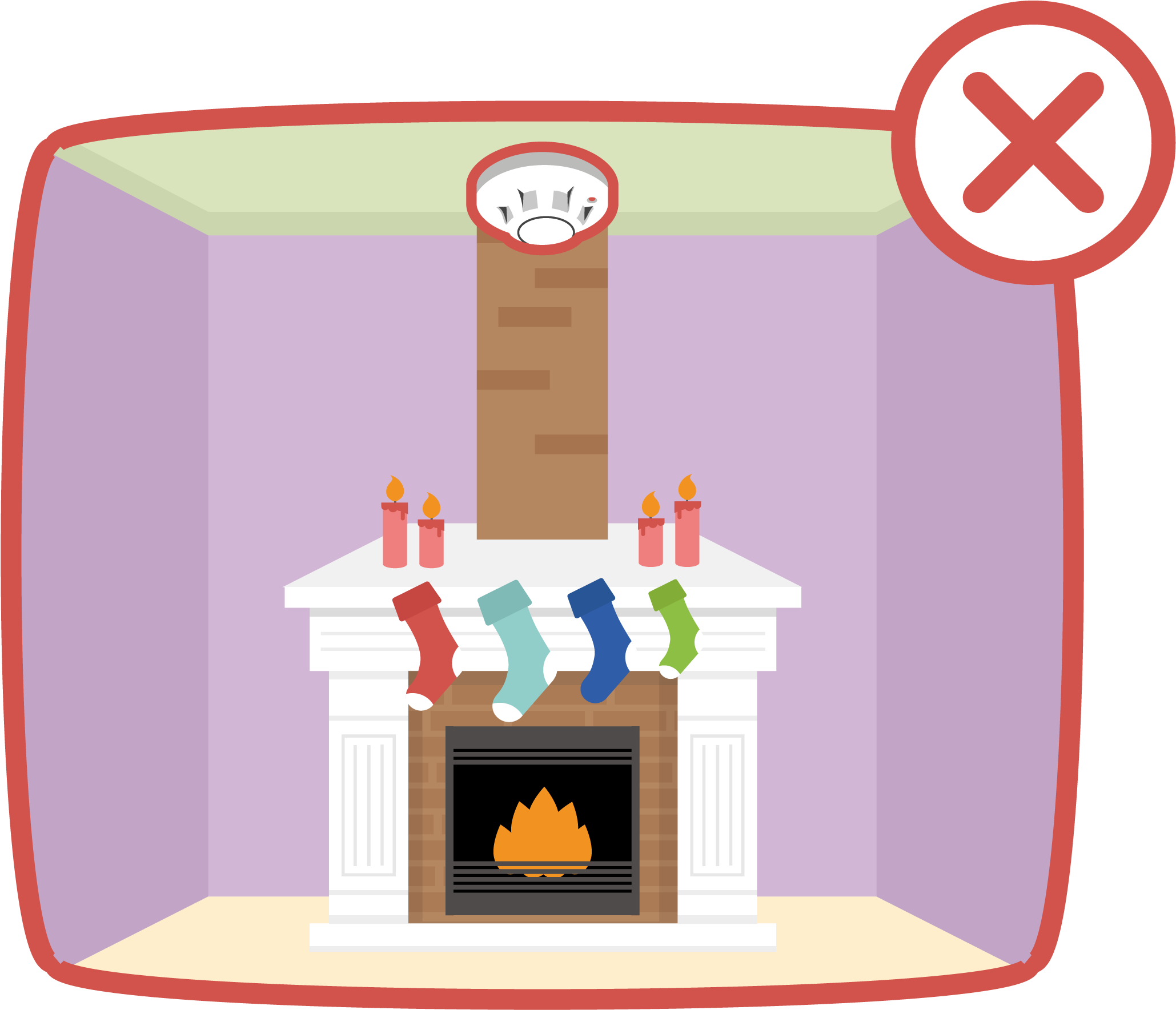 Smoke Detector Fireplace - Smoke Detector (2517x2167)