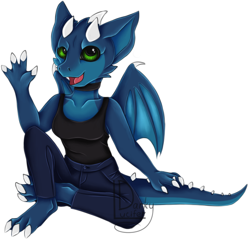 Pretty Lil Dragon - Cartoon (911x877)
