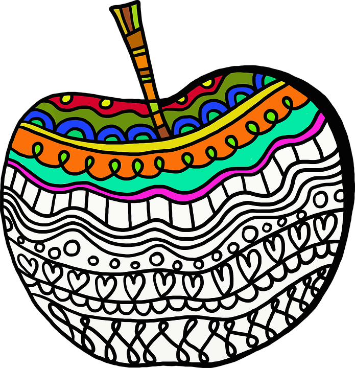 Abstract Apple Art (695x720)