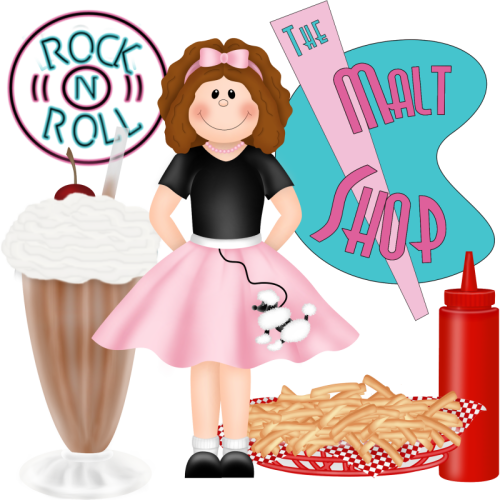 Back To The 50s Sticker (500x500)