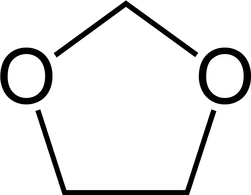 1,3 Dioxolane 2d Skeletal - Circle (917x734)