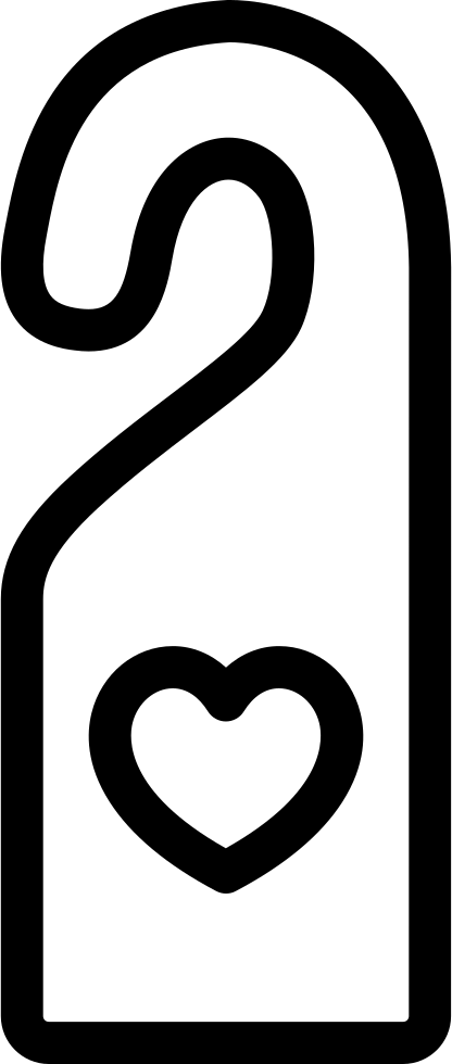 Please Do Not Disturb Sign Comments - Heart (416x980)