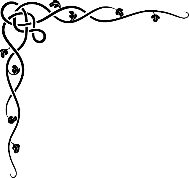 Celtic, Flourish, Corner, Border, Shape, Vine - Copy And Paste Borders (640x602)