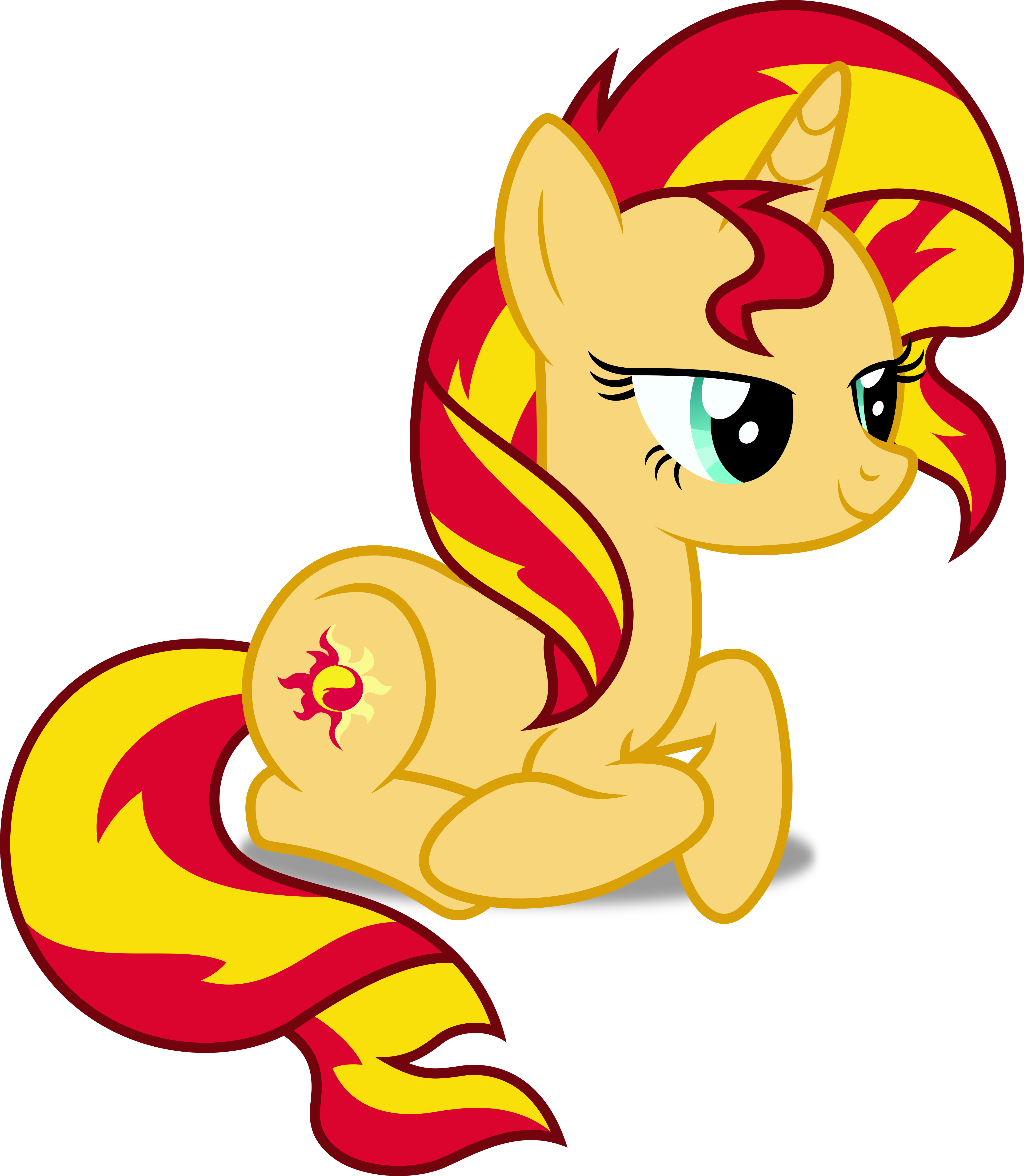 Vector - Mlp Sunset Shimmer Vector (4352x5000)