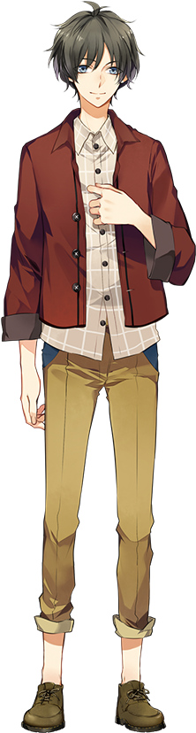 Yoru - Anime Boy Full Body Drawing (520x870)
