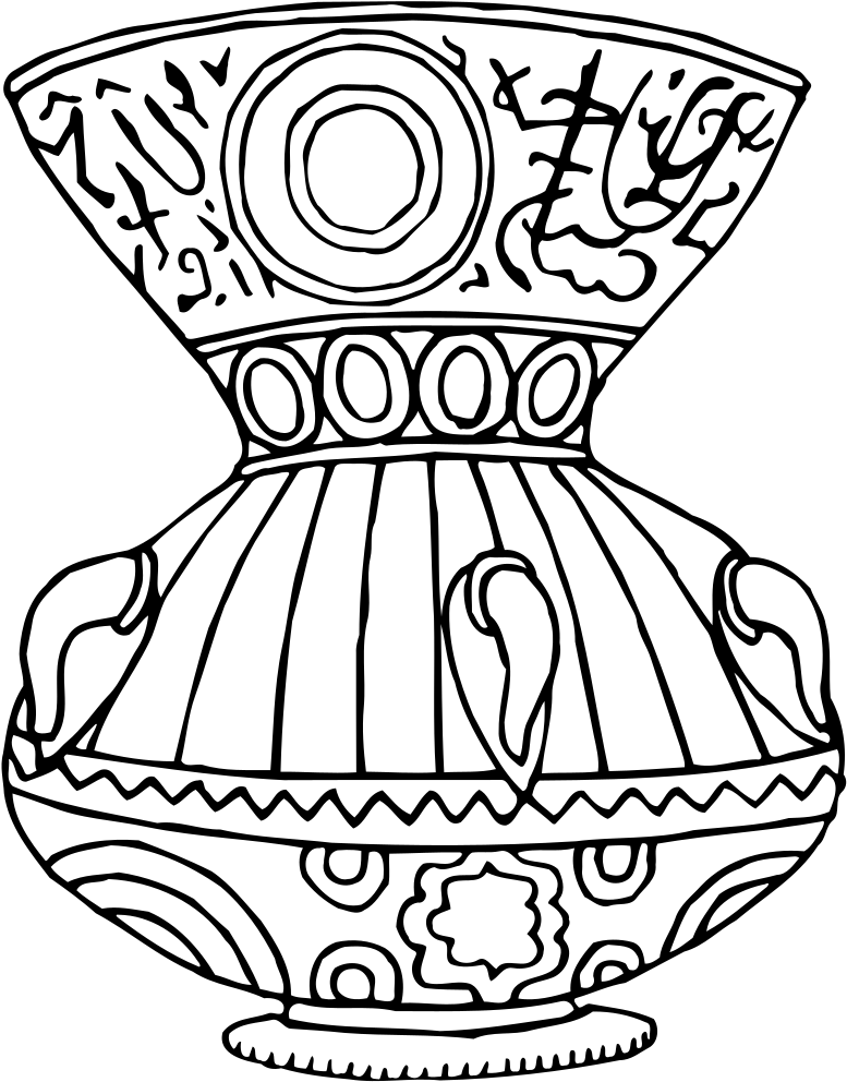 Vase 6 Line Drawing - Drawing (783x1000)