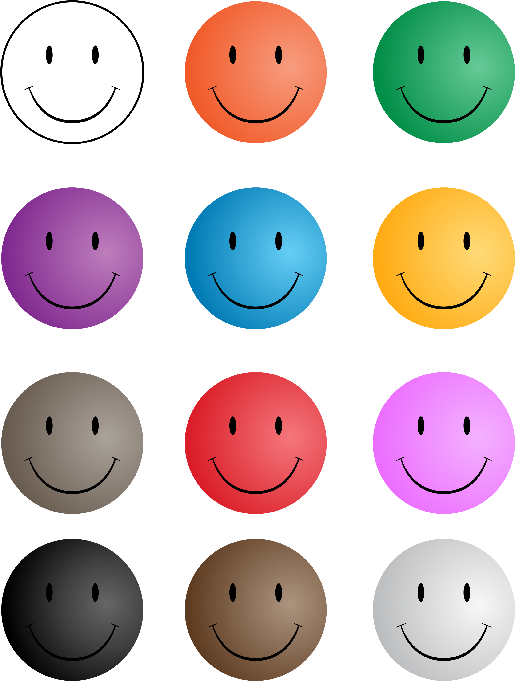 Smiley Faces 450w - Smiley (2550x3300)