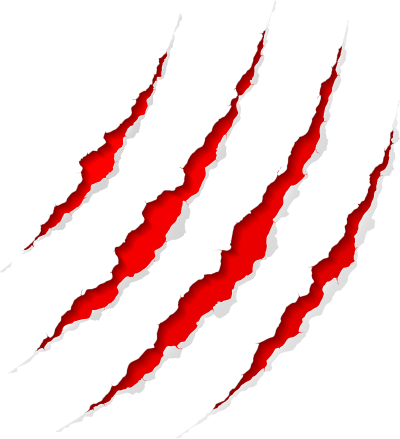 Claw Scratches Nine - Claw Scratch Vector (400x439)