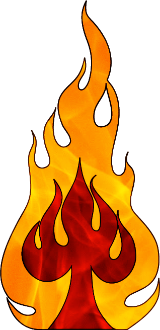 Spade Fire Clipart - Spades (318x656)