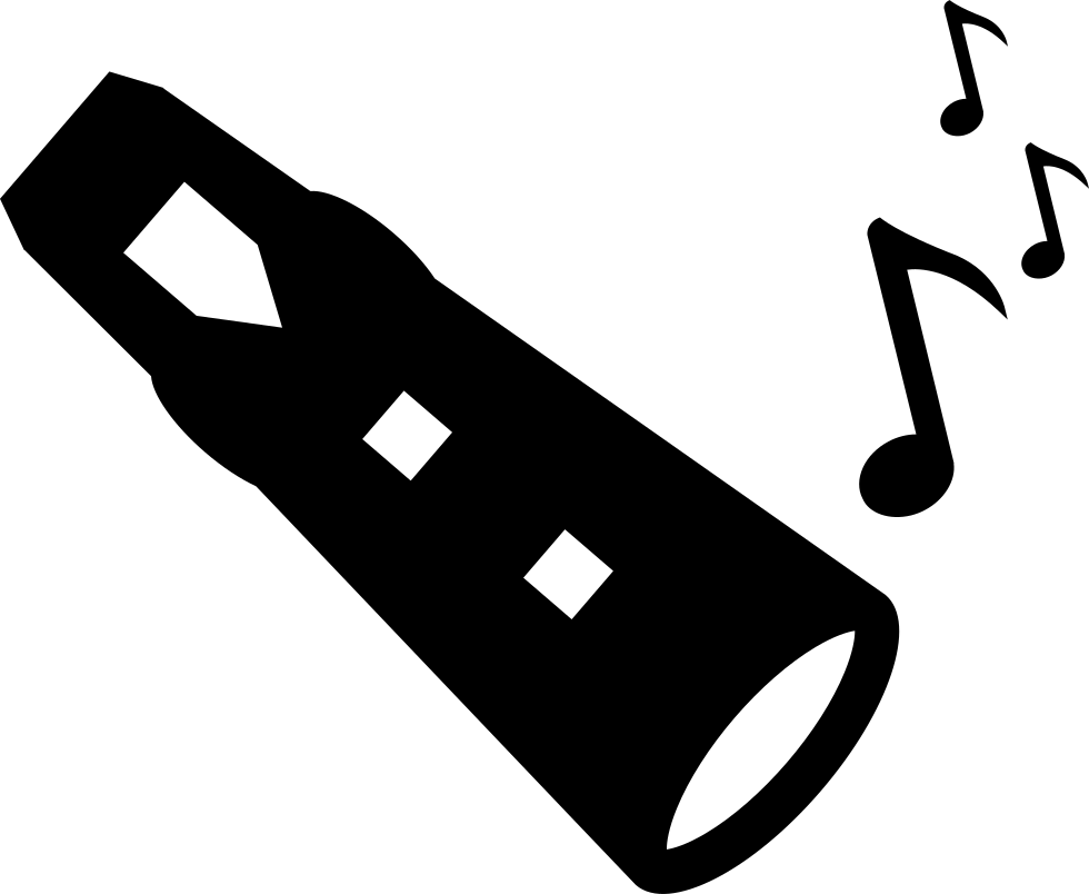 Flute With Musical Note Comments - Flute (980x804)