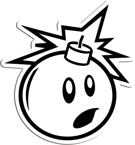 Oh No Bomb - Sticker (538x578)