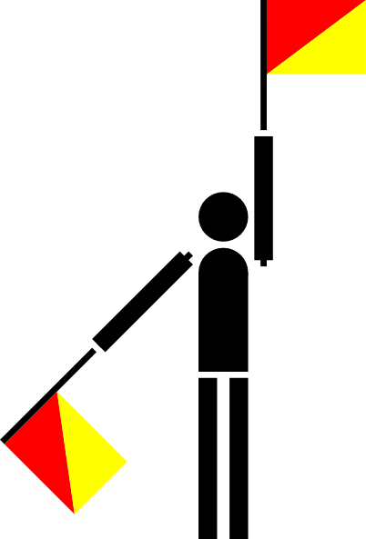 Naval Semaphore Flag K - Semaphore Flags (402x593)