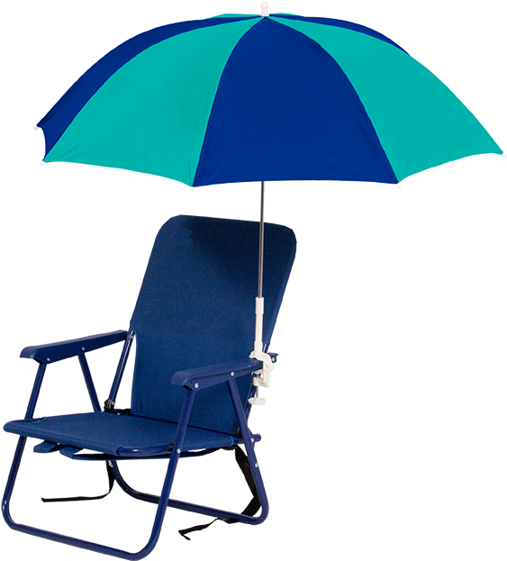 Polyester Clip Umbrella With Silver Lining - Folding Chair (576x635)
